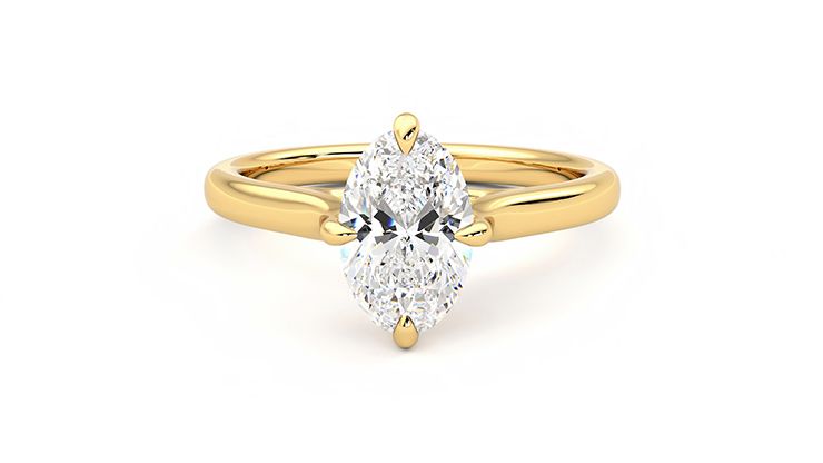 Taylor & Hart Joy Oval Engagement Ring 360 degree image 28