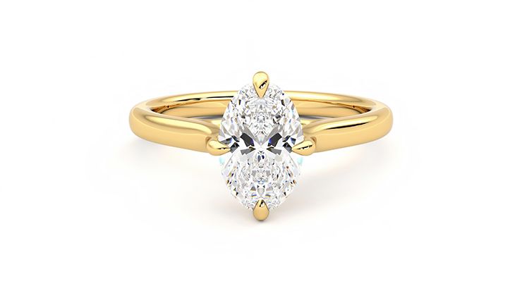Taylor & Hart Joy Oval Engagement Ring 360 degree image 29