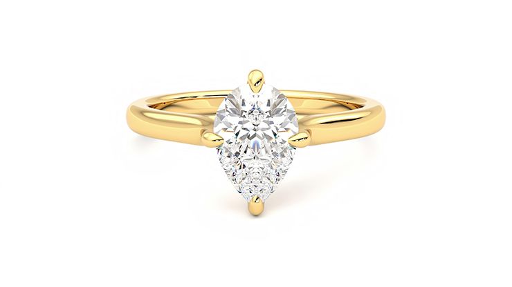 Taylor & Hart Joy Pear Engagement Ring 360 degree image 0