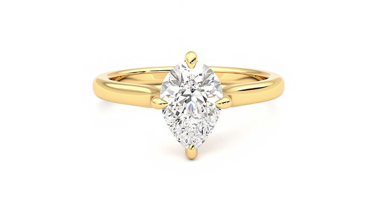 Taylor & Hart Joy Pear Engagement Ring 360 degree image 1