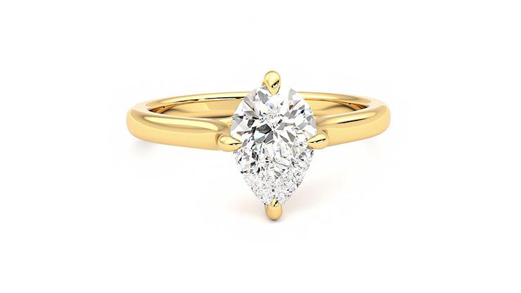 Taylor & Hart Joy Pear Engagement Ring 360 degree image 2