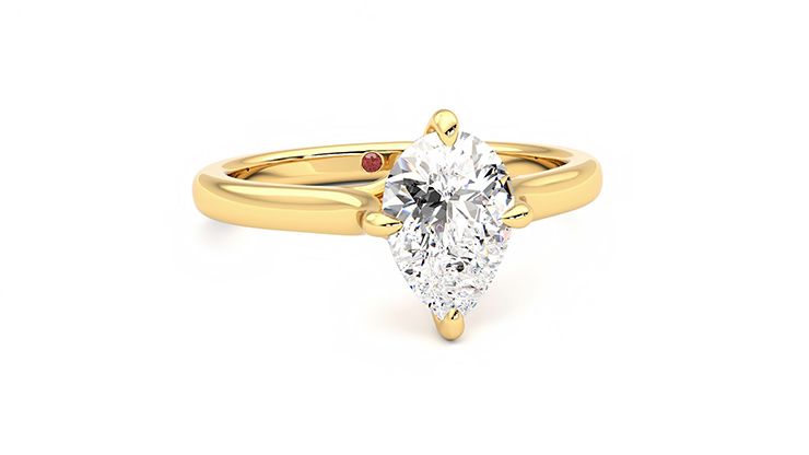Taylor & Hart Joy Pear Engagement Ring 360 degree image 3