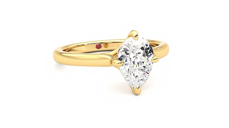 Taylor & Hart Joy Pear Engagement Ring 360 degree image 4