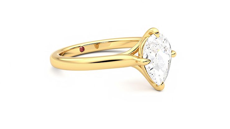 Taylor & Hart Joy Pear Engagement Ring 360 degree image 6