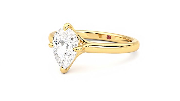 Taylor & Hart Joy Pear Engagement Ring 360 degree image 25