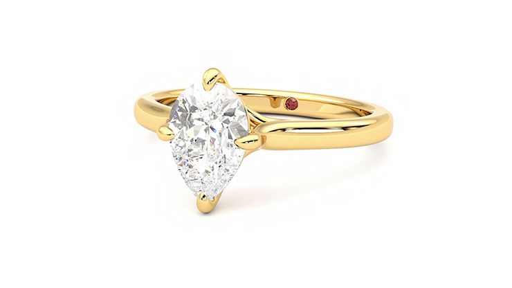 Taylor & Hart Joy Pear Engagement Ring 360 degree image 26
