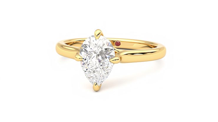 Taylor & Hart Joy Pear Engagement Ring 360 degree image 27