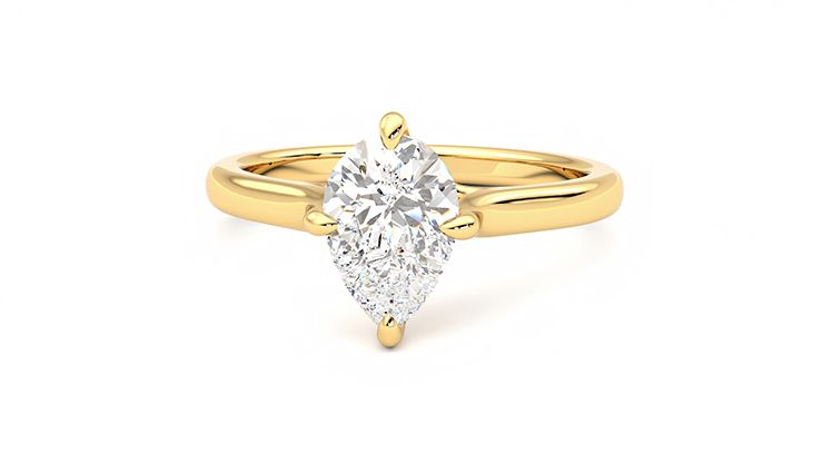 Taylor & Hart Joy Pear Engagement Ring 360 degree image 28