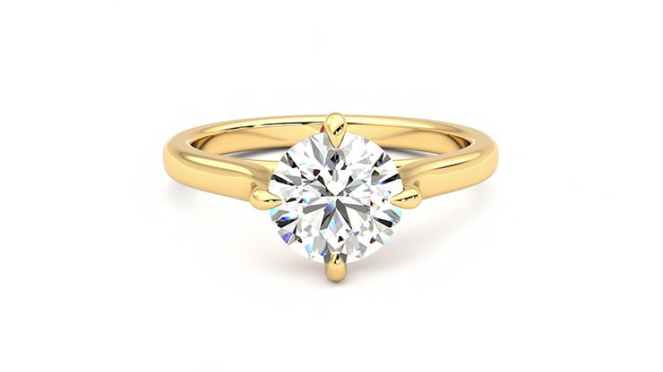 Taylor & Hart Joy Round Engagement Ring 360 degree image 1