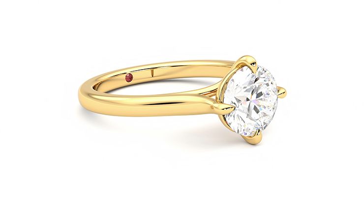 Taylor & Hart Joy Round Engagement Ring 360 degree image 6