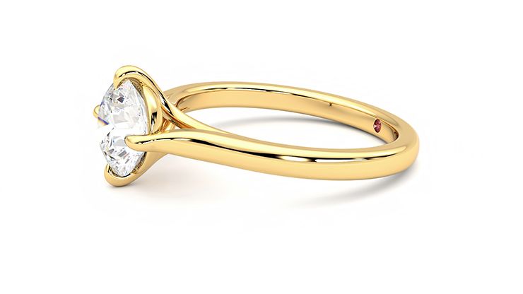 Taylor & Hart Joy Round Engagement Ring 360 degree image 22
