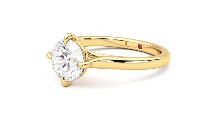Taylor & Hart Joy Round Engagement Ring 360 degree image 24