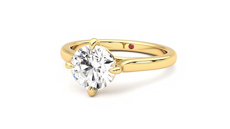 Taylor & Hart Joy Round Engagement Ring 360 degree image 26