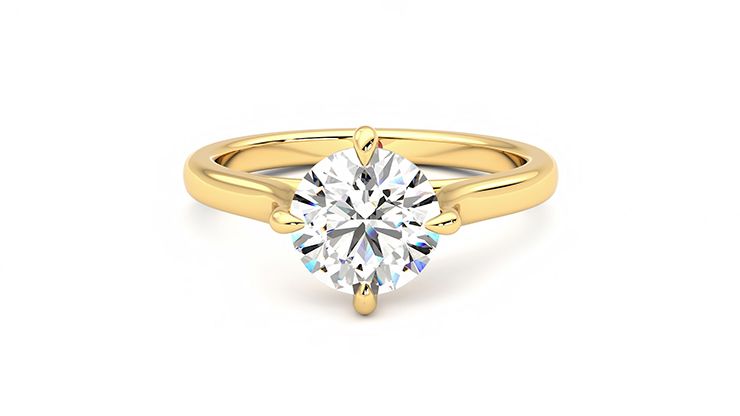 Taylor & Hart Joy Round Engagement Ring 360 degree image 29