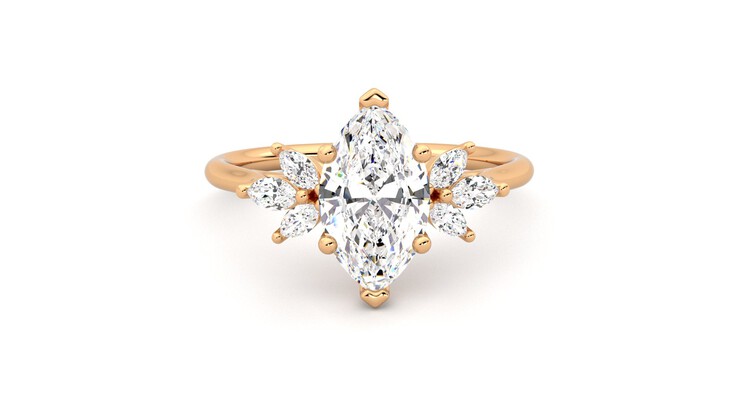 Taylor & Hart Lantana Marquise Engagement Ring 360 degree image 1