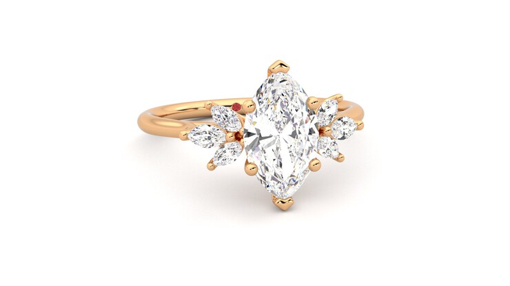 Taylor & Hart Lantana Marquise Engagement Ring 360 degree image 3