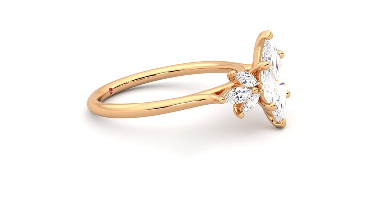 Taylor & Hart Lantana Marquise Engagement Ring 360 degree image 8