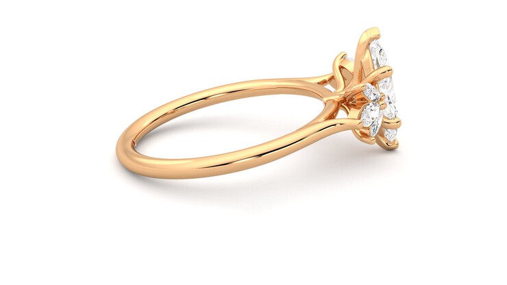 Taylor & Hart Lantana Marquise Engagement Ring 360 degree image 10