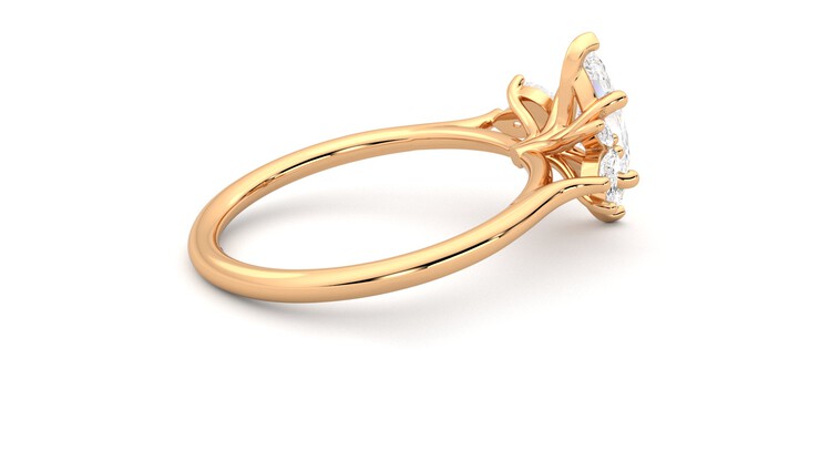 Taylor & Hart Lantana Marquise Engagement Ring 360 degree image 11