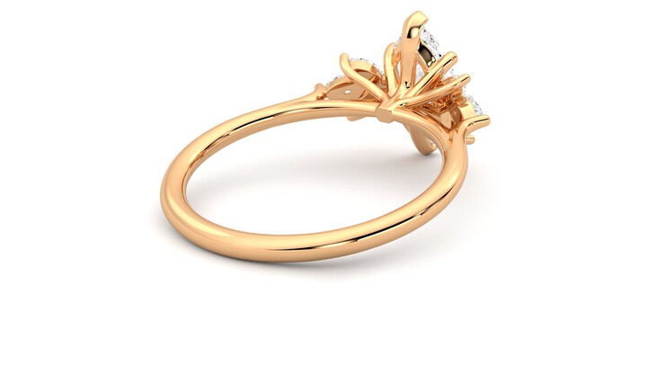 Taylor & Hart Lantana Marquise Engagement Ring 360 degree image 13