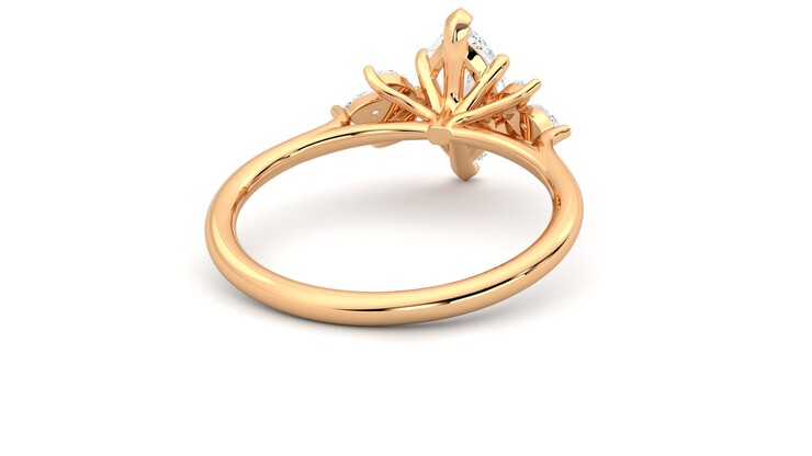 Taylor & Hart Lantana Marquise Engagement Ring 360 degree image 14