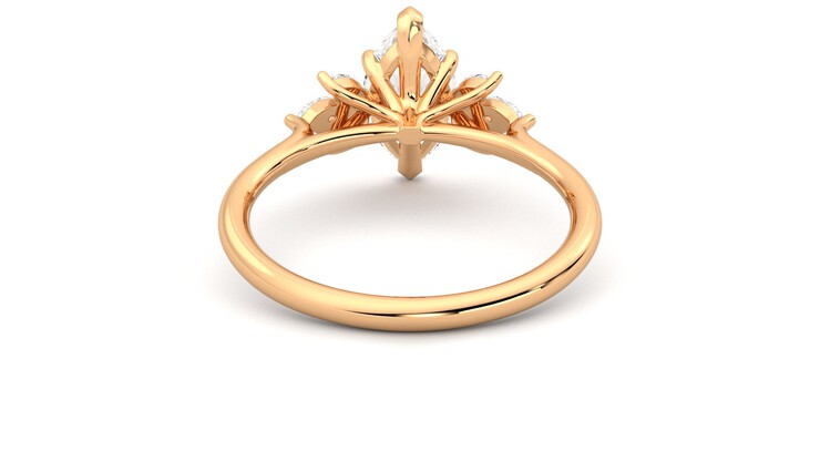 Taylor & Hart Lantana Marquise Engagement Ring 360 degree image 15