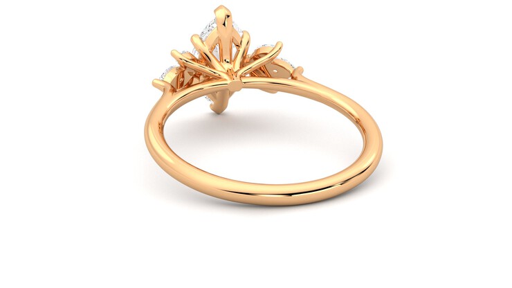 Taylor & Hart Lantana Marquise Engagement Ring 360 degree image 16