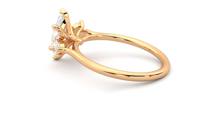 Taylor & Hart Lantana Marquise Engagement Ring 360 degree image 19