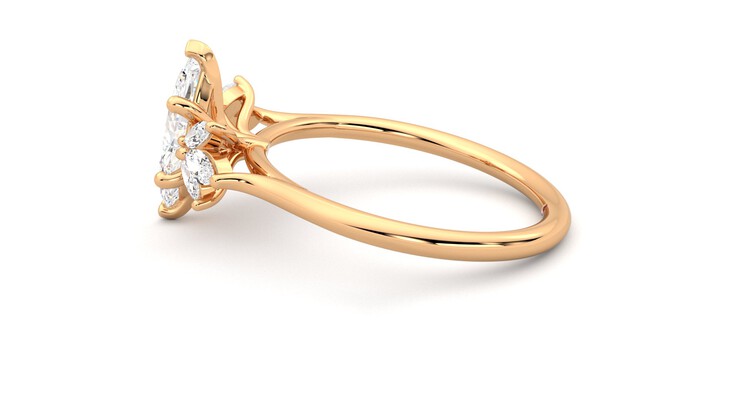 Taylor & Hart Lantana Marquise Engagement Ring 360 degree image 20