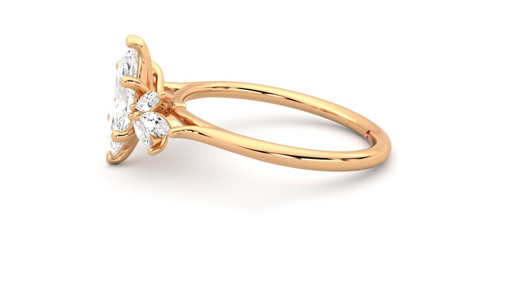 Taylor & Hart Lantana Marquise Engagement Ring 360 degree image 21
