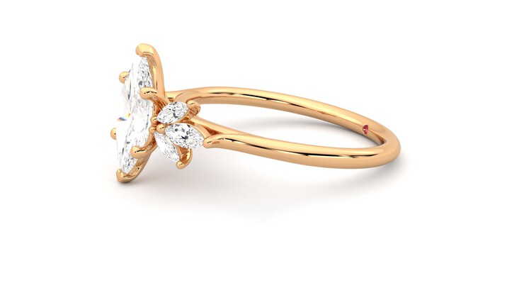 Taylor & Hart Lantana Marquise Engagement Ring 360 degree image 22