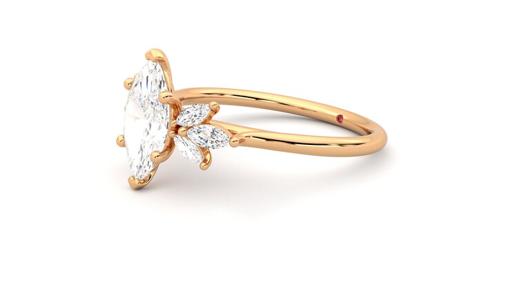 Taylor & Hart Lantana Marquise Engagement Ring 360 degree image 23