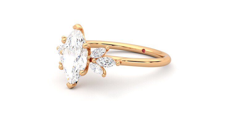 Taylor & Hart Lantana Marquise Engagement Ring 360 degree image 24
