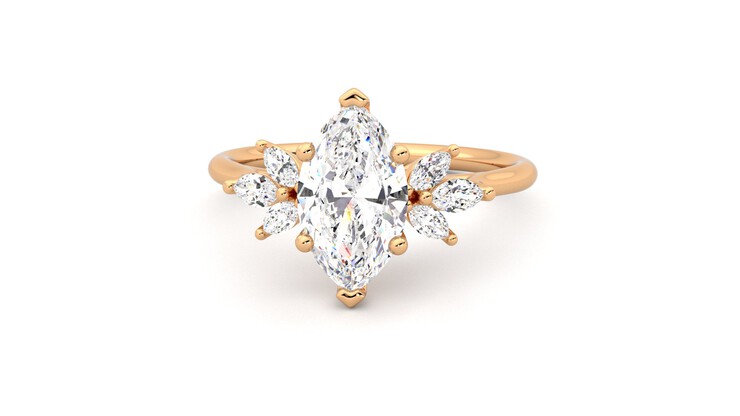Taylor & Hart Lantana Marquise Engagement Ring 360 degree image 28