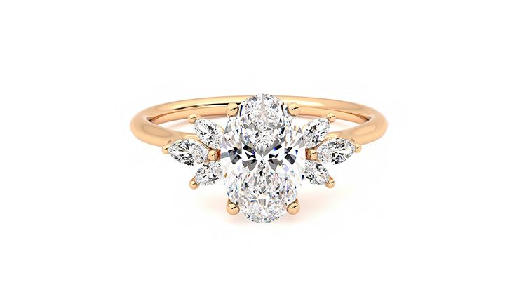 Taylor & Hart Lantana Oval Engagement Ring 360 degree image 1