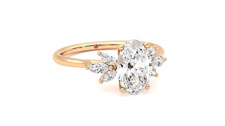 Taylor & Hart Lantana Oval Engagement Ring 360 degree image 4