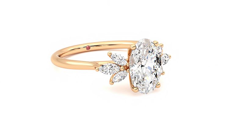 Taylor & Hart Lantana Oval Engagement Ring 360 degree image 5