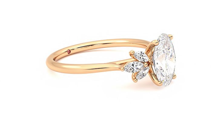 Taylor & Hart Lantana Oval Engagement Ring 360 degree image 7