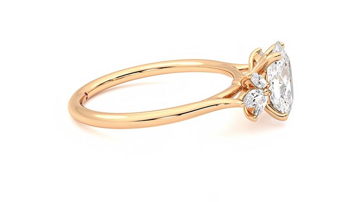 Taylor & Hart Lantana Oval Engagement Ring 360 degree image 9