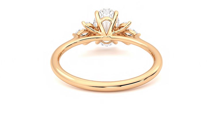 Taylor & Hart Lantana Oval Engagement Ring 360 degree image 15