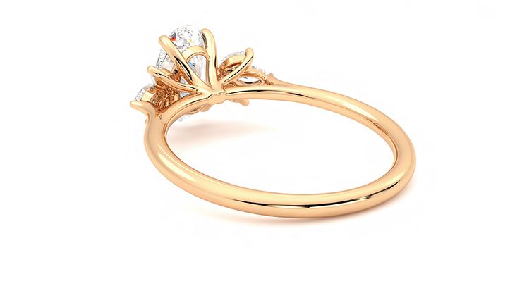 Taylor & Hart Lantana Oval Engagement Ring 360 degree image 17