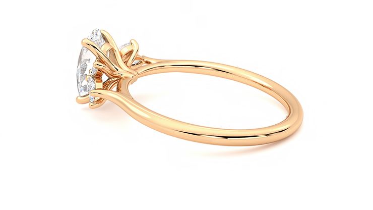 Taylor & Hart Lantana Oval Engagement Ring 360 degree image 19