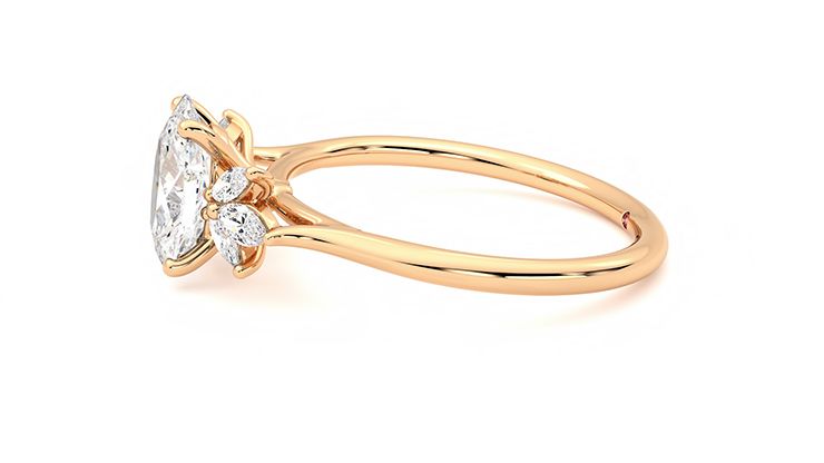 Taylor & Hart Lantana Oval Engagement Ring 360 degree image 21