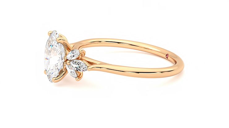Taylor & Hart Lantana Oval Engagement Ring 360 degree image 22