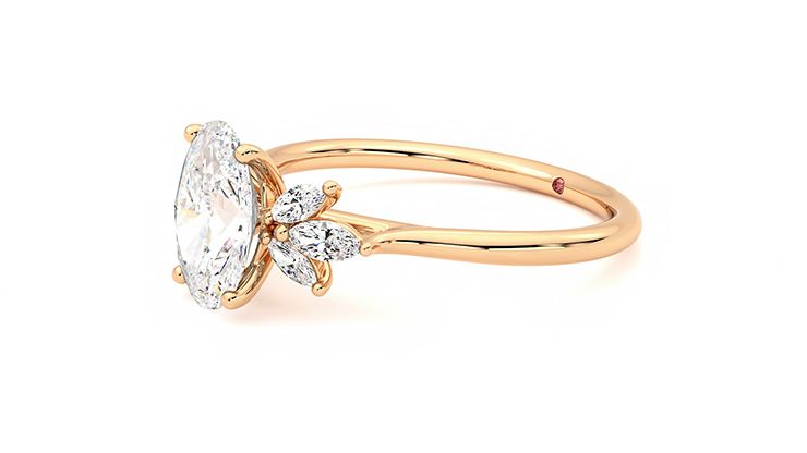 Taylor & Hart Lantana Oval Engagement Ring 360 degree image 23