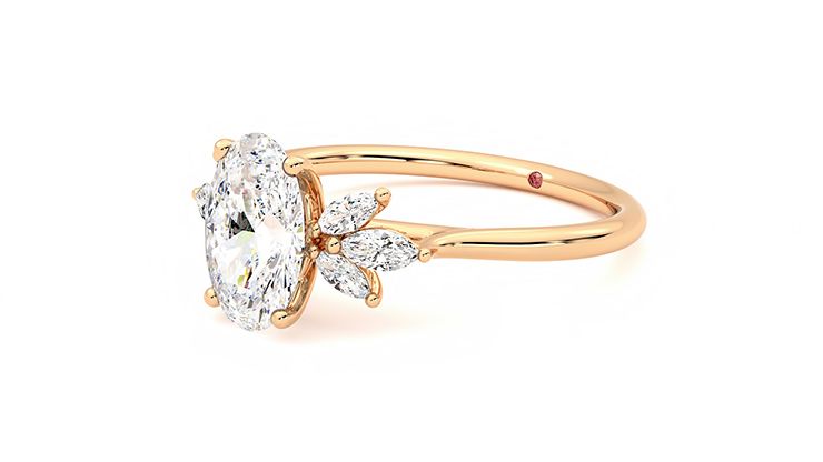 Taylor & Hart Lantana Oval Engagement Ring 360 degree image 24