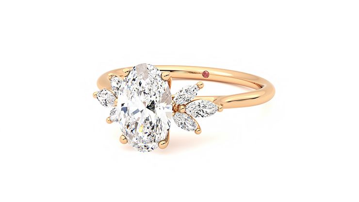 Taylor & Hart Lantana Oval Engagement Ring 360 degree image 26
