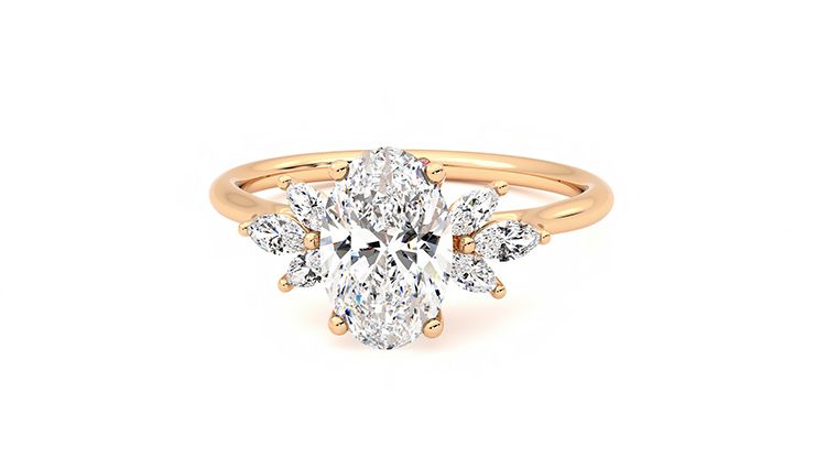 Taylor & Hart Lantana Oval Engagement Ring 360 degree image 28