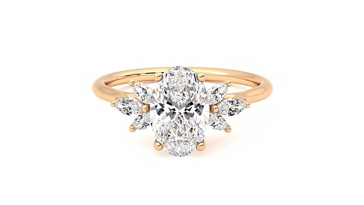 Taylor & Hart Lantana Oval Engagement Ring 360 degree image 29