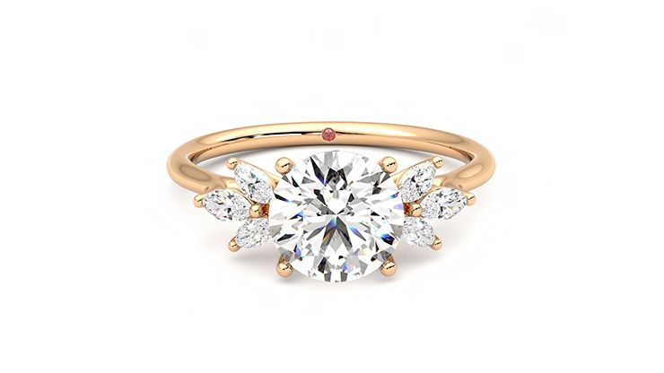 Taylor & Hart Lantana Round Engagement Ring 360 degree image 1